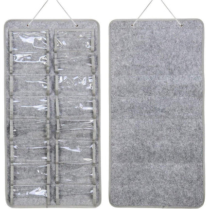 Wall Mounted Felt Glasses Storage Bag Foldable Hanging Sunglasses Organizer