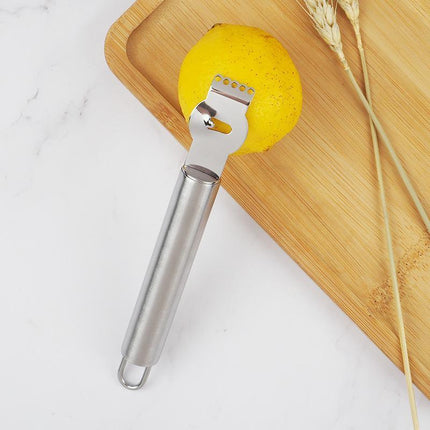 Lemon Zester Grater Knife Tool Stainless Steel with Channel Garnish Citrus Lime - Aimall