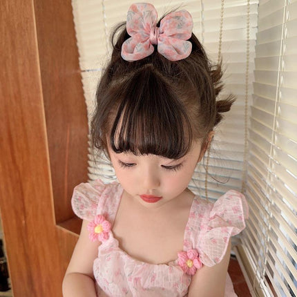Cute Bow School Hairclips Mesh Yarn Hair Accessories Bow Girl Kids Party Gift - Aimall