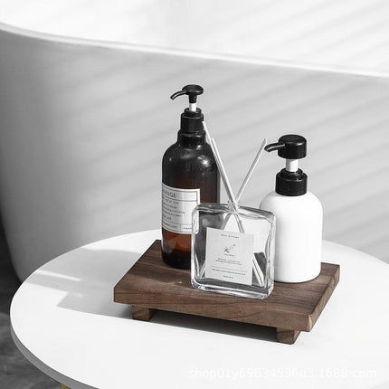 Wooden Soap Dish Storage Shelf Tray Rack Storage Box Case Bathroom Home Decor