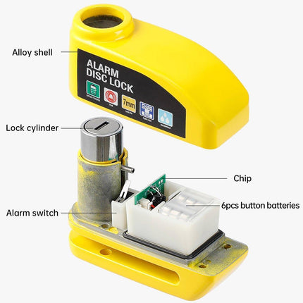 Electric Bike Lock Alarm Motorcycle Anti Theft Lock Secure Bicycle Riding Gear