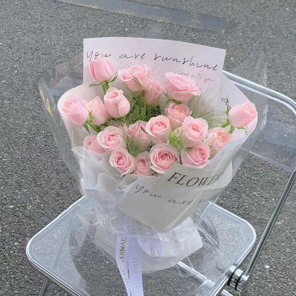 100pcs Simple Wrapping Paper Flower Package Floral Bouquet Paper for Florists