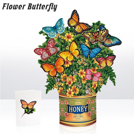 New Style 3D Pop Up Cards Paper Flower Bouquet Greeting Card for All Occasions