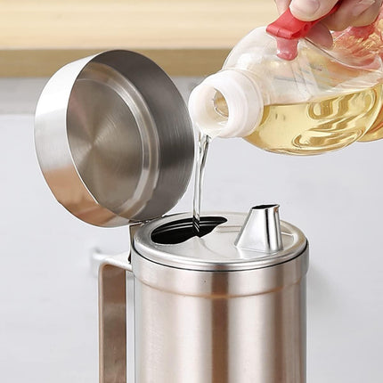 1000ml Stainless Steel Oil Dispenser Bottle Leakproof Container for Kitchen Use