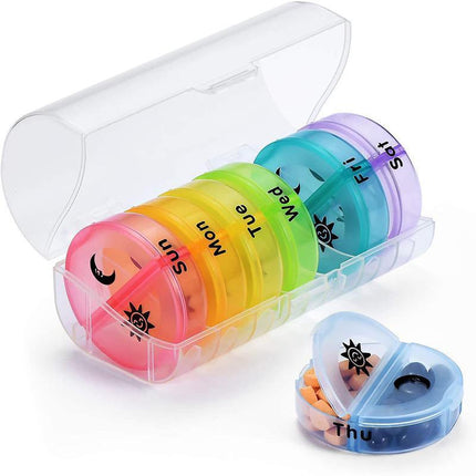 7 Day Weekly Case Dispenser Medicine Tablet Organizer Storage Container Pill Box - Aimall