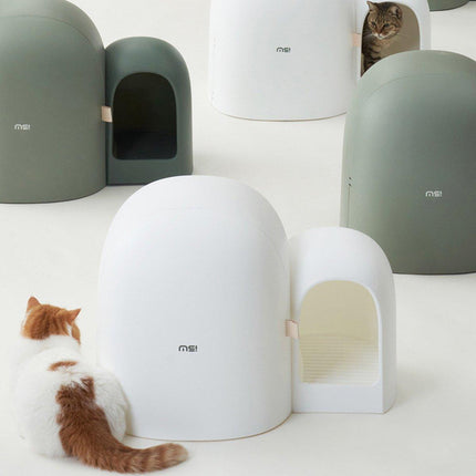 Fully Enclosed Cat Litter Box Large Small Deodorant Anti-Splash Sand Tray Toilet