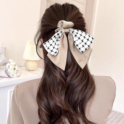 Women Elegant Scrunchies for Hair Ribbon Ties Bow Scrunchies Ponytail Scrunchie - Aimall