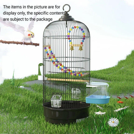 Round Bird Cage Metal Cage Large Pet Birdcage Indoor Outdoor Parrot