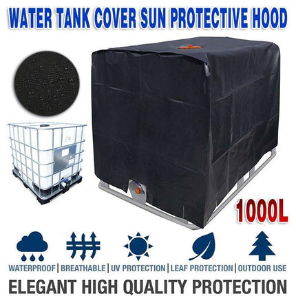 1000L Water Tank Cover Sun Protective Hood 210D UV Resistant Rain IBC Container - Aimall