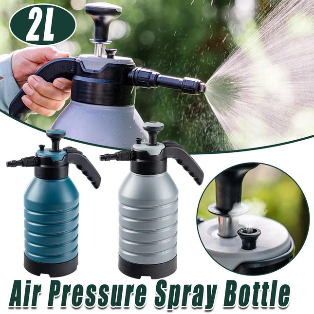 Pressure Pump Spray Bottle 2L Easy Pump Adjustable Nozzle Garden Watering Flower