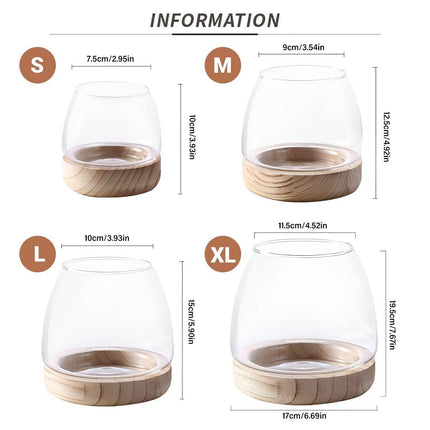 Japanese Style Small Glass Vases Fish Tank for Home Decor