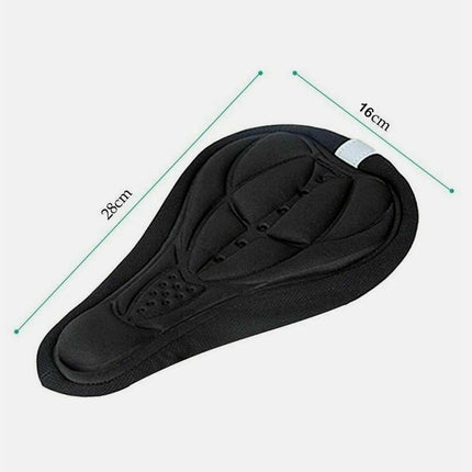 Thick Silicone Bike Seat Cover Comfort Gel Cycling Bicycle Saddle Cushion Pad - Aimall