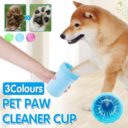 Dog Paw Cleaner Pet cat Foot Washer Cup Feet Clean Brush Cleaning Paws Wash Tool - Aimall