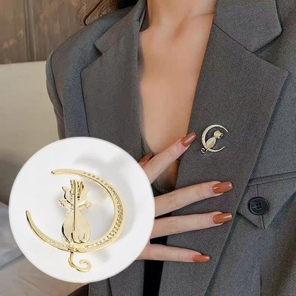 Exquisite Suit Brooch Women's Accessories Luxury Zircon Corsage - Aimall