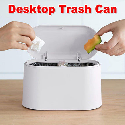 Desktop Wastebasket Organizer Small Trash Bin Compact Wastebasket for Office Use