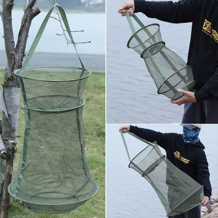 Fish Trap Crab Trap Nylon Mesh Fishing Trap Portable Fish Catcher Outdoor