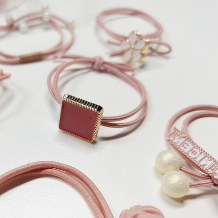 Women Elastic Hair Band Ponytail Holder Girl Rubber Rope Ties Gum Headwear Craft - Aimall