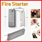 Magnesium Block & Flint Military Fire Starter Striker Firestarter Army Survival - Aimall