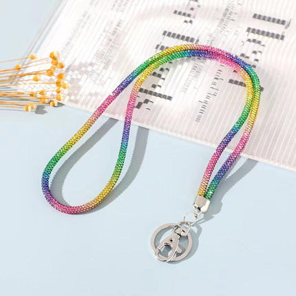 4PCS Bling Keychain Phone Lanyard Neck Strap Hanging Cord Phone Anti-lost Rope