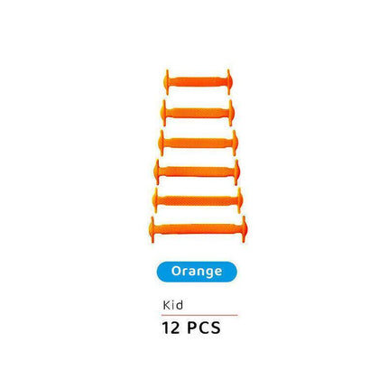 No Tie Elastic Silicone Shoe Laces Shoelaces Sneakers Runners Child Adult Unisex - Aimall