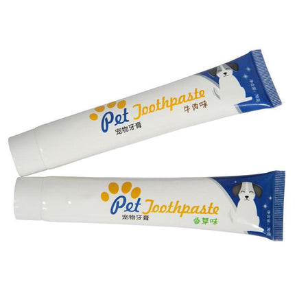 Beef Flavor Edible Pet Dog Cat Toothpaste Teeth Cleaning Care Oral Hygiene - Aimall