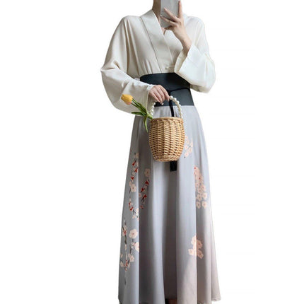 Stylish Chinese Style Hanfu Skirt Suit Traditional Womens Outfit for Daily Wear