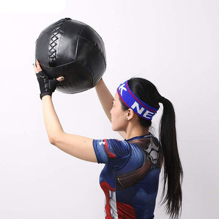 Non-Elastic Soft Squat Wall Ball for Solid Gravity and Balance Training Workouts