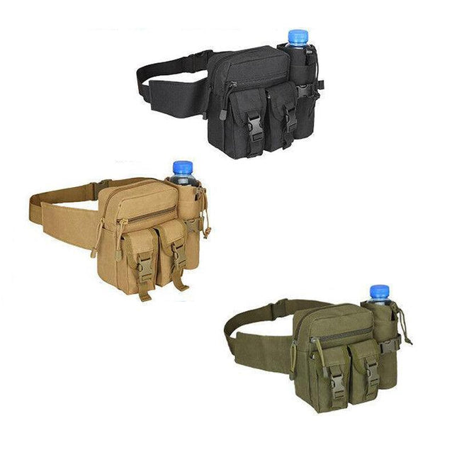 Tactical Waist Bag Belt Military Fanny Pack Pouches Buckle Men Bum Utility Black - Aimall