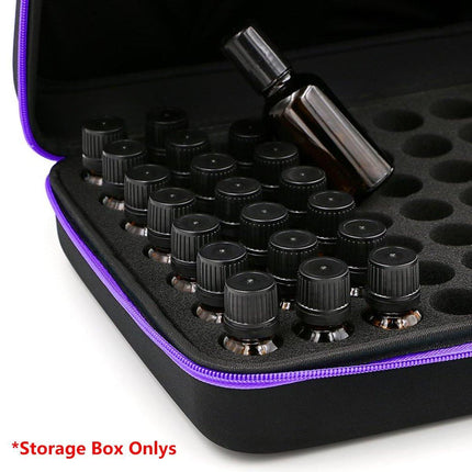 Portable 63 Compartment Essential Oil Bottle Organiser 1-3ML Storage Carry Bag