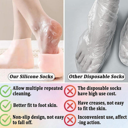 Silicone Protective Moisturizing Foot Cover Crack Resistant Softening Foot Cover