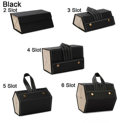 Black Multi-slot Eyeglasses Holder Storage Box Sunglasses Case Glasses Organizer - Aimall