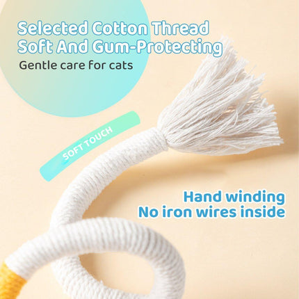 Bite String Tease Cat Stick Doll Catnip Toy for Kittens Grinding Teeth Pet