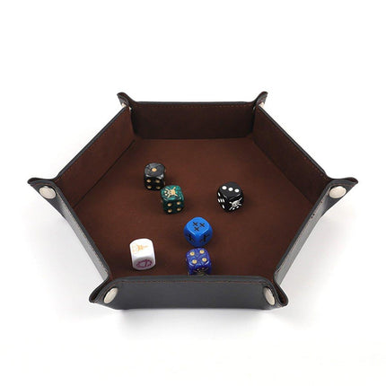 Hexagonal Velvet Folding Storage Tray Box Desktop Organizer for Home and Office