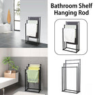 Luxury Metal Floor Towel Rack Freestanding Bathroom Storage Organizer Stand