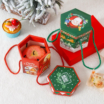 50pcs Christmas Rope Apple Candy Packing Box Biscuit Gift Baking