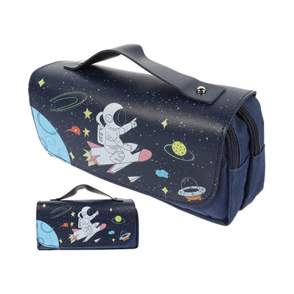 Functional Pencil Case Stationery Bag Pen Holder Storage Organizer for School