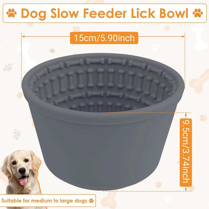 Silicone Pet Slow Feeder Bowl Anti Choke Design Food Dish for Dogs and Puppies