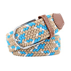 Beige-Blue-White