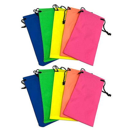 5PCS Cleaning Clothes Sunglasses Pouch Glasses Case Soft Eyeglasses Bag Random - Aimall