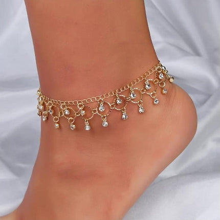 Boho Beach Anklet for Women Fringe Dance Jewelry Fashion Ankle Bracelet Chain