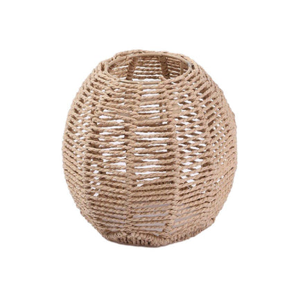Simulated Rattan Ceiling Light Cover Handmade Rustic Woven Lamp Shade Decor