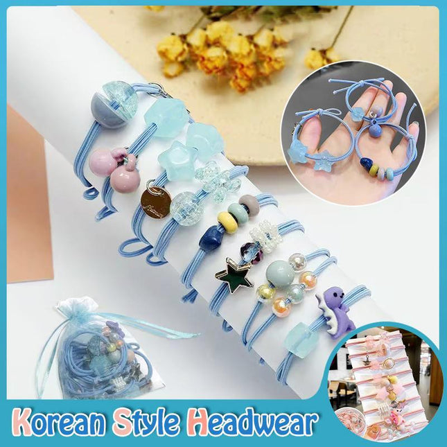 8PCS Baby Kids Girl Hair Bands Elastic Rope Ties Ponytail Holders Accessories - Aimall