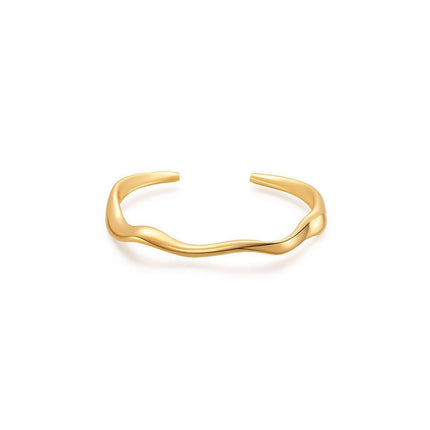 Minimalist Plain Solid Ring Bracelet Women Fashion Simple Open Cuff Bangle
