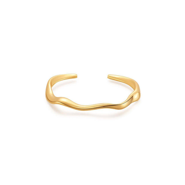 Minimalist Plain Solid Ring Bracelet Women Fashion Simple Open Cuff Bangle