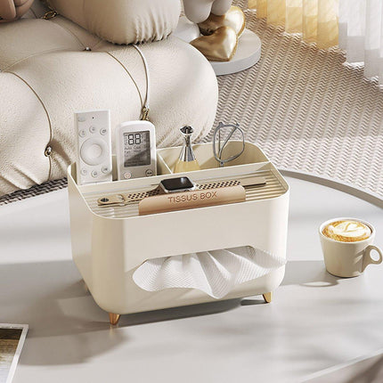 Tissue Box Dispenser Storage Box Napkin Case Remote Control Box Multi-Function