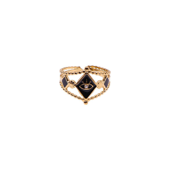 Gold Hollow Ring Fashion Adjustable Open Band Jewelry Minimalist Gift