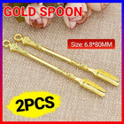 2PCS Gold Snuff Spoon Micro Spoon Spatula Spoon Stainless Steel Scoop - Aimall
