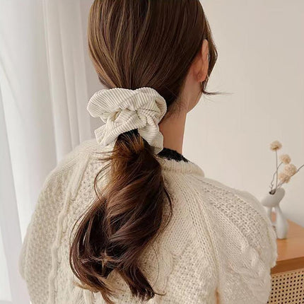 Corduroy Big Hair Scrunchies Ponytail Holder Hair Ties Rope Hair Accesorries - Aimall