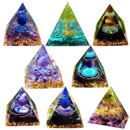 Amethyst Crystal Sphere Orgonite Pyramidamp Obsidians - Aimall