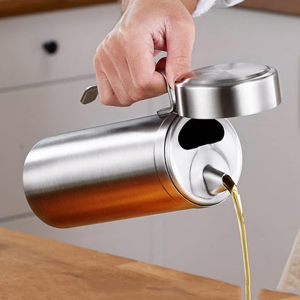 1000ml Stainless Steel Oil Dispenser Bottle Leakproof Container for Kitchen Use